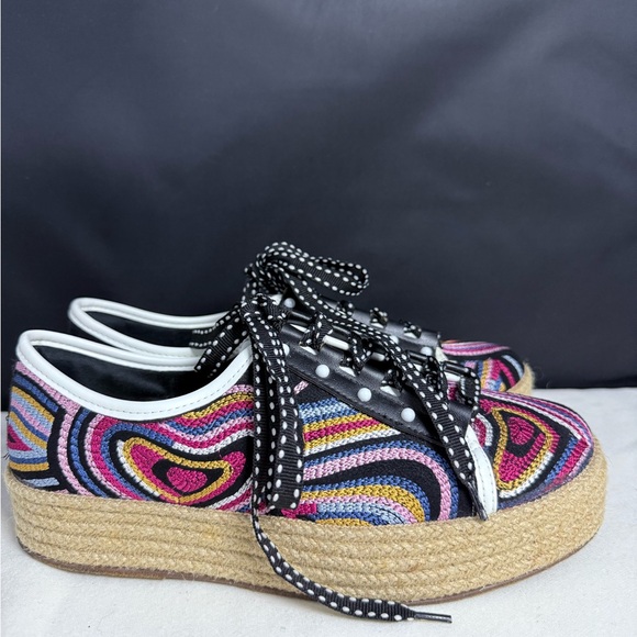 Clée‎ Colorful Platform Sneakers Womens 8 Multicolor Boho Spring Hippie - Picture 4 of 11
